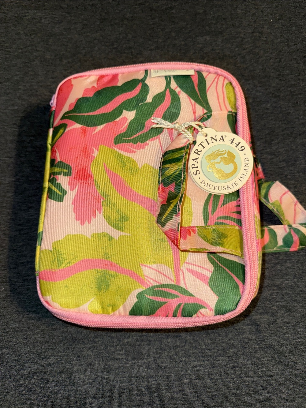 Spartina 449 Pink & Green Tropical Leaf Packing Cube Set